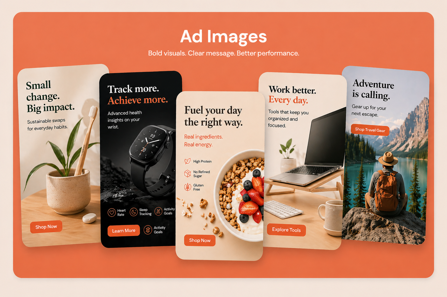 Vily ad images - bold, scroll-stopping ad creative tuned to each brand